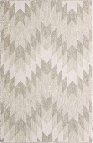 Gray 5' 3 x 8' Outdoor Modern Rectangle Area Rug Weather Resistant for Patio, Deck, Terrace, Balcony, Porch 100% Polypropylene Modern Outside Carpet for Sale at Rug Engine