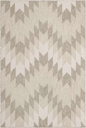 Gray 6' 1 x 9' Outdoor Modern Rectangle Area Rug Weather Resistant for Patio, Deck, Terrace, Balcony, Porch 100% Polypropylene Modern Outside Carpet for Sale at Rug Engine