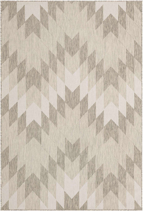 Gray 6' 1 x 9' Outdoor Modern Rectangle Area Rug Weather Resistant for Patio, Deck, Terrace, Balcony, Porch 100% Polypropylene Modern Outside Carpet for Sale at Rug Engine