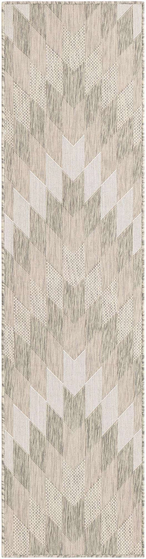 Gray 2' x 8' Outdoor Modern Runner Area Rug Weather Resistant for Patio, Deck, Terrace, Balcony, Porch 100% Polypropylene Modern Outside Carpet for Sale at Rug Engine