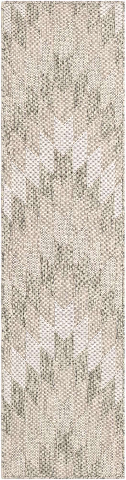 Gray 2' x 8' Outdoor Modern Runner Area Rug Weather Resistant for Patio, Deck, Terrace, Balcony, Porch 100% Polypropylene Modern Outside Carpet for Sale at Rug Engine