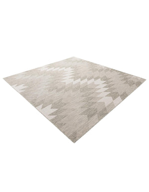 Gray 7' 10 x 7' 10 Outdoor Modern Square Area Rug Weather Resistant for Patio, Deck, Terrace, Balcony, Porch 100% Polypropylene Modern Outside Carpet for Sale at Rug Engine