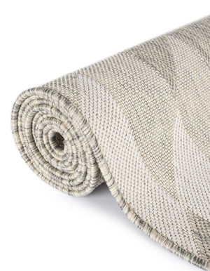 Gray 7' 10 x 7' 10 Outdoor Modern Square Area Rug Weather Resistant for Patio, Deck, Terrace, Balcony, Porch 100% Polypropylene Modern Outside Carpet for Sale at Rug Engine