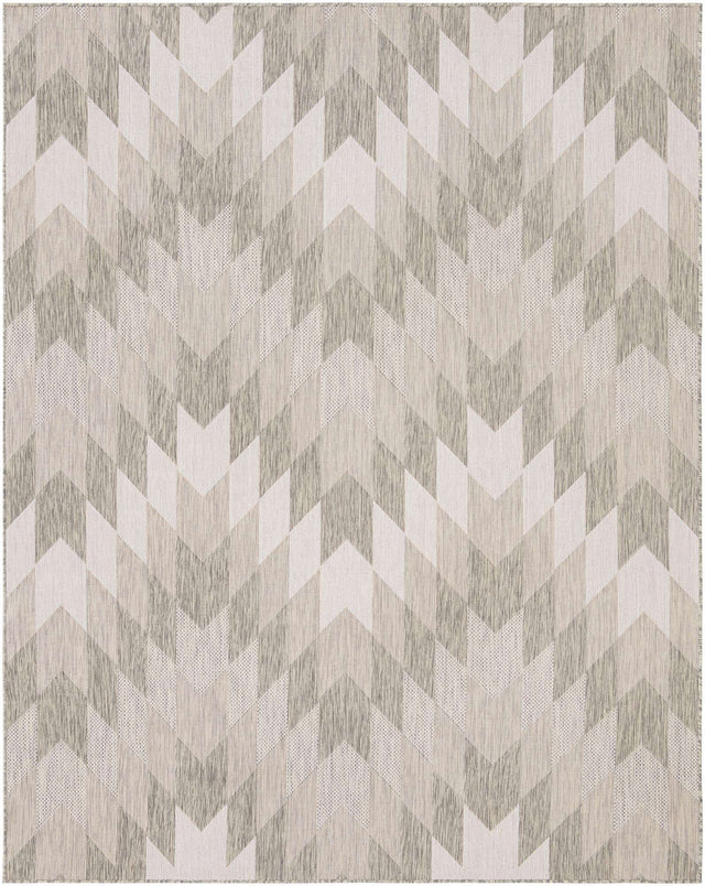 Gray 7' 10 x 10' Outdoor Modern Rectangle Area Rug Weather Resistant for Patio, Deck, Terrace, Balcony, Porch 100% Polypropylene Modern Outside Carpet for Sale at Rug Engine