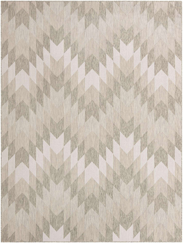 Gray 9' x 12' Outdoor Modern Rectangle Area Rug Weather Resistant for Patio, Deck, Terrace, Balcony, Porch 100% Polypropylene Modern Outside Carpet for Sale at Rug Engine