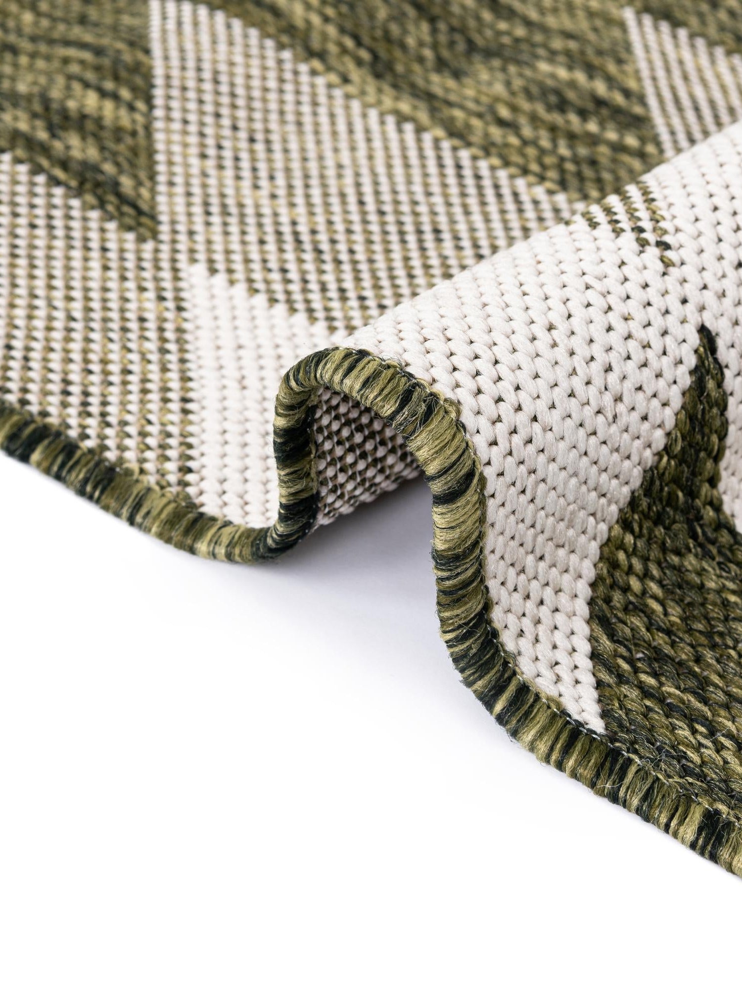 Green 2' x 6' 1 Outdoor Modern Runner Area Rug Weather Resistant for Patio, Deck, Terrace, Balcony, Porch 100% Polypropylene Modern Outside Carpet for Sale at Rug Engine