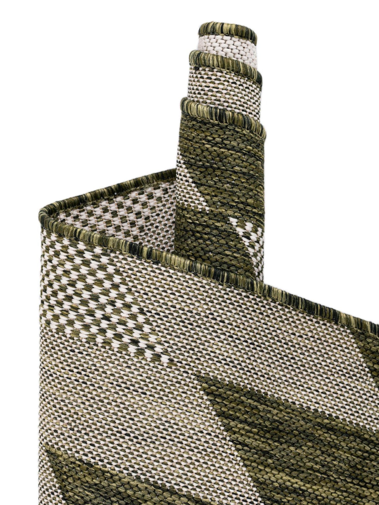 Green 2' x 6' 1 Outdoor Modern Runner Area Rug Weather Resistant for Patio, Deck, Terrace, Balcony, Porch 100% Polypropylene Modern Outside Carpet for Sale at Rug Engine