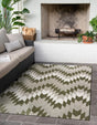 Green 10' x 14' 1 Outdoor Modern Rectangle Area Rug Weather Resistant for Patio, Deck, Terrace, Balcony, Porch 100% Polypropylene Modern Outside Carpet for Sale at Rug Engine