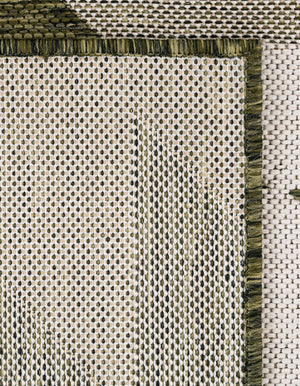 Green 5' 3 x 8' Outdoor Modern Rectangle Area Rug Weather Resistant for Patio, Deck, Terrace, Balcony, Porch 100% Polypropylene Modern Outside Carpet for Sale at Rug Engine