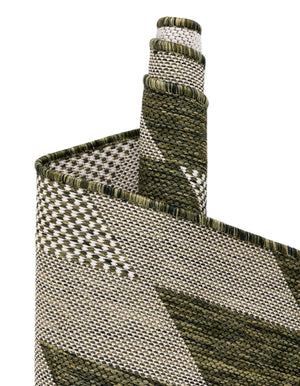 Green 6' 1 x 6' 1 Outdoor Modern Round Area Rug Weather Resistant for Patio, Deck, Terrace, Balcony, Porch 100% Polypropylene Modern Outside Carpet for Sale at Rug Engine