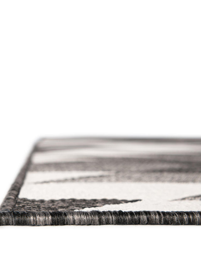 Black and White 5' 3 x 8' Outdoor Modern Rectangle Area Rug Weather Resistant for Patio, Deck, Terrace, Balcony, Porch 100% Polypropylene Modern Outside Carpet for Sale at Rug Engine
