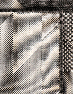 Black and White 5' 3 x 8' Outdoor Modern Rectangle Area Rug Weather Resistant for Patio, Deck, Terrace, Balcony, Porch 100% Polypropylene Modern Outside Carpet for Sale at Rug Engine