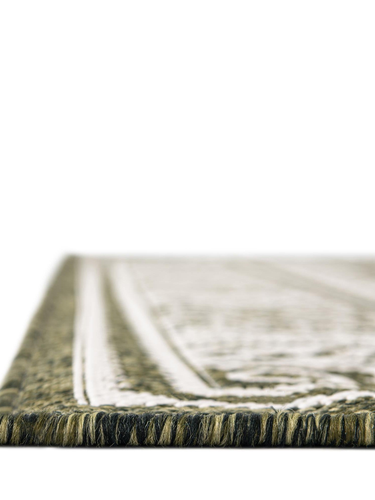 Green 2' x 6' 1 Outdoor Traditional Runner Area Rug Weather Resistant for Patio, Deck, Terrace, Balcony, Porch Classical Design Outside Carpet for Sale at Rug Engine