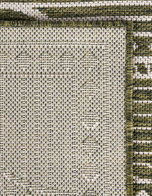 Green 10' x 10' Outdoor Traditional Square Area Rug Weather Resistant for Patio, Deck, Terrace, Balcony, Porch Classical Design Outside Carpet for Sale at Rug Engine