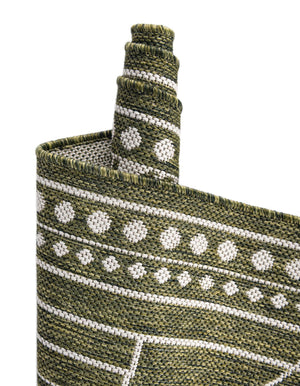 Green 10' x 10' Outdoor Traditional Square Area Rug Weather Resistant for Patio, Deck, Terrace, Balcony, Porch Classical Design Outside Carpet for Sale at Rug Engine