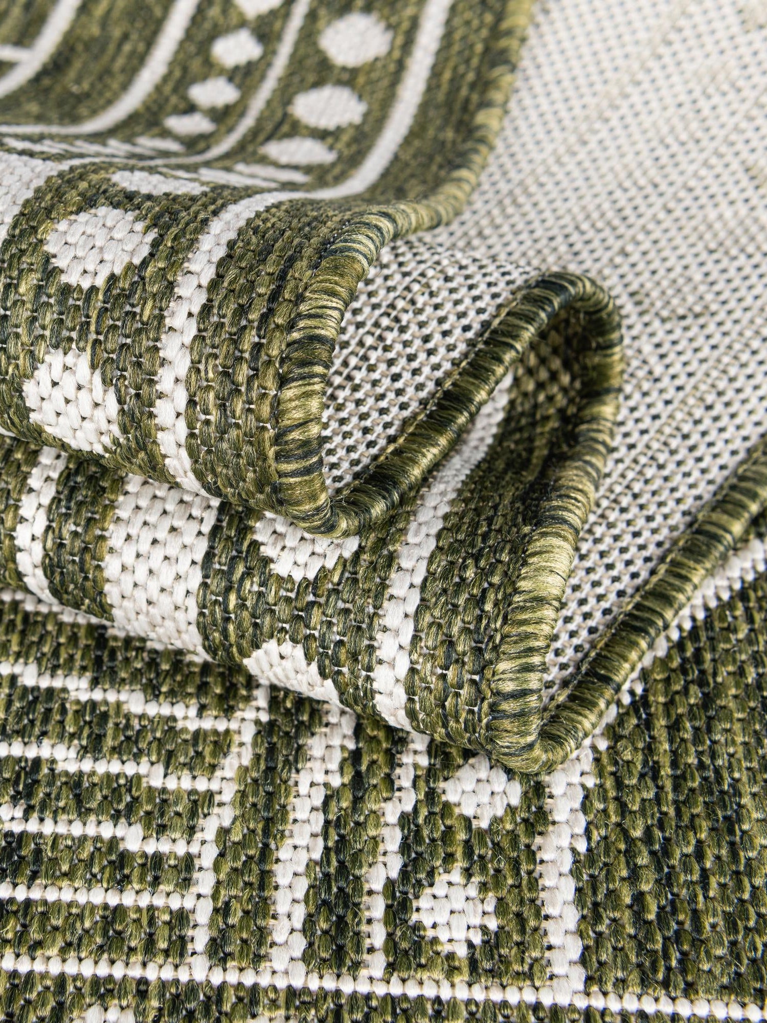 Green 10' x 10' Outdoor Traditional Square Area Rug Weather Resistant for Patio, Deck, Terrace, Balcony, Porch Classical Design Outside Carpet for Sale at Rug Engine