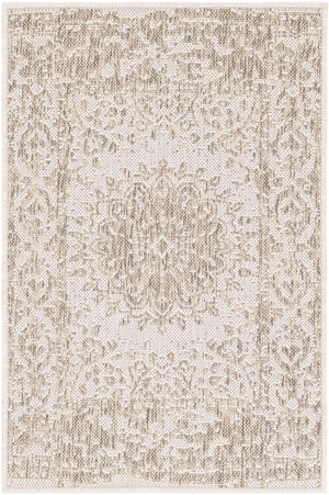 Gray 2' x 3' 1 Outdoor Traditional Rectangle Area Rug Weather Resistant for Patio, Deck, Terrace, Balcony, Porch Classical Design Outside Carpet for Sale at Rug Engine