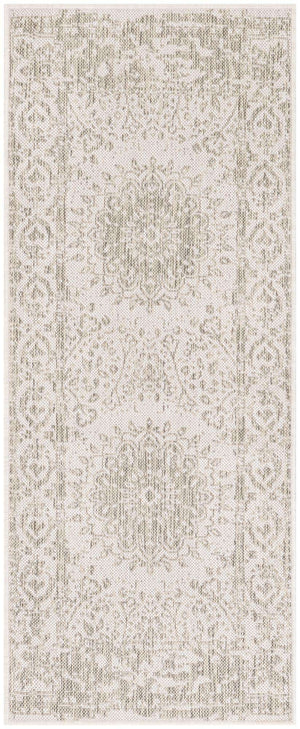 Gray 2' x 5' 3 Outdoor Traditional Runner Area Rug Weather Resistant for Patio, Deck, Terrace, Balcony, Porch Classical Design Outside Carpet for Sale at Rug Engine