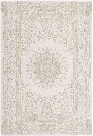 Gray 6' 1 x 9' Outdoor Traditional Rectangle Area Rug Weather Resistant for Patio, Deck, Terrace, Balcony, Porch Classical Design Outside Carpet for Sale at Rug Engine