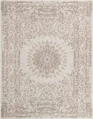 Gray 7' 10 x 10' Outdoor Traditional Rectangle Area Rug Weather Resistant for Patio, Deck, Terrace, Balcony, Porch Classical Design Outside Carpet for Sale at Rug Engine