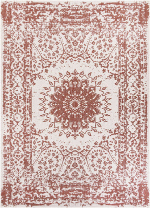 Rust Red 10' x 14' 1 Outdoor Traditional Rectangle Area Rug Weather Resistant for Patio, Deck, Terrace, Balcony, Porch Classical Design Outside Carpet for Sale at Rug Engine