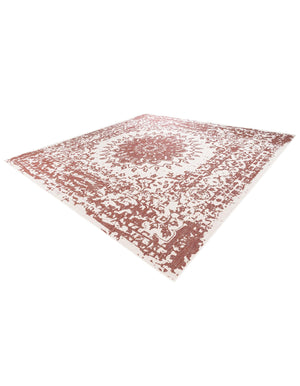 Rust Red 12' x 12' Outdoor Traditional Square Area Rug Weather Resistant for Patio, Deck, Terrace, Balcony, Porch Classical Design Outside Carpet for Sale at Rug Engine