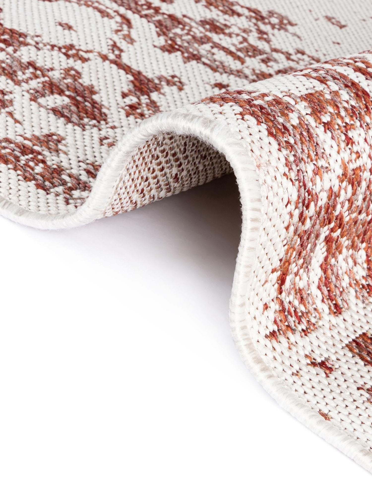 Rust Red 2' x 3' 1 Outdoor Traditional Rectangle Area Rug Weather Resistant for Patio, Deck, Terrace, Balcony, Porch Classical Design Outside Carpet for Sale at Rug Engine
