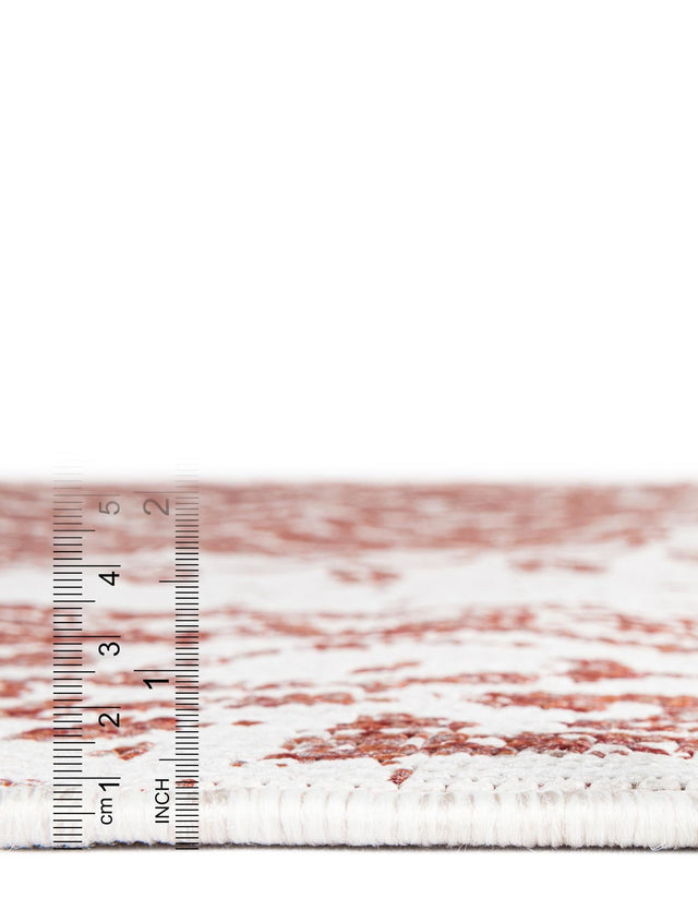 Rust Red 2' x 8' Outdoor Traditional Runner Area Rug Weather Resistant for Patio, Deck, Terrace, Balcony, Porch Classical Design Outside Carpet for Sale at Rug Engine
