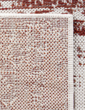 Rust Red 2' x 6' 1 Outdoor Traditional Runner Area Rug Weather Resistant for Patio, Deck, Terrace, Balcony, Porch Classical Design Outside Carpet for Sale at Rug Engine