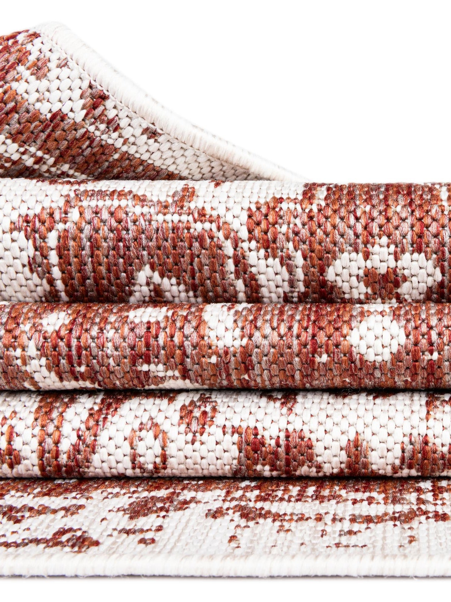 Rust Red 2' x 6' 1 Outdoor Traditional Runner Area Rug Weather Resistant for Patio, Deck, Terrace, Balcony, Porch Classical Design Outside Carpet for Sale at Rug Engine