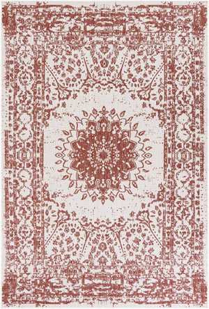 Rust Red 6' 1 x 9' Outdoor Traditional Rectangle Area Rug Weather Resistant for Patio, Deck, Terrace, Balcony, Porch Classical Design Outside Carpet for Sale at Rug Engine