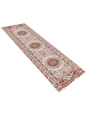 Rust Red 2' x 8' Outdoor Traditional Runner Area Rug Weather Resistant for Patio, Deck, Terrace, Balcony, Porch Classical Design Outside Carpet for Sale at Rug Engine