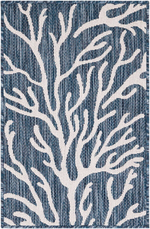 Blue 2' x 3' 1 Outdoor Coastal Rectangle Area Rug Weather Resistant for Patio, Deck, Terrace, Balcony, Porch 100% Polypropylene Coastal Decor Carpet for Sale at Rug Engine
