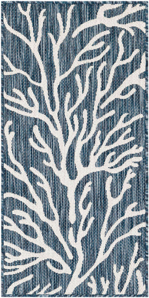 Blue 2' x 4' 1 Outdoor Coastal Runner Rug