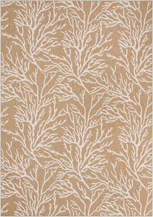Taupe 10' x 14' 1 Outdoor Coastal Rectangle Area Rug Weather Resistant for Patio, Deck, Terrace, Balcony, Porch 100% Polypropylene Coastal Decor Carpet for Sale at Rug Engine