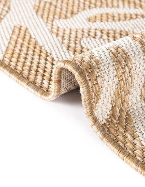 Taupe 7' 10 x 10' Outdoor Coastal Rectangle Area Rug Weather Resistant for Patio, Deck, Terrace, Balcony, Porch 100% Polypropylene Coastal Decor Carpet for Sale at Rug Engine