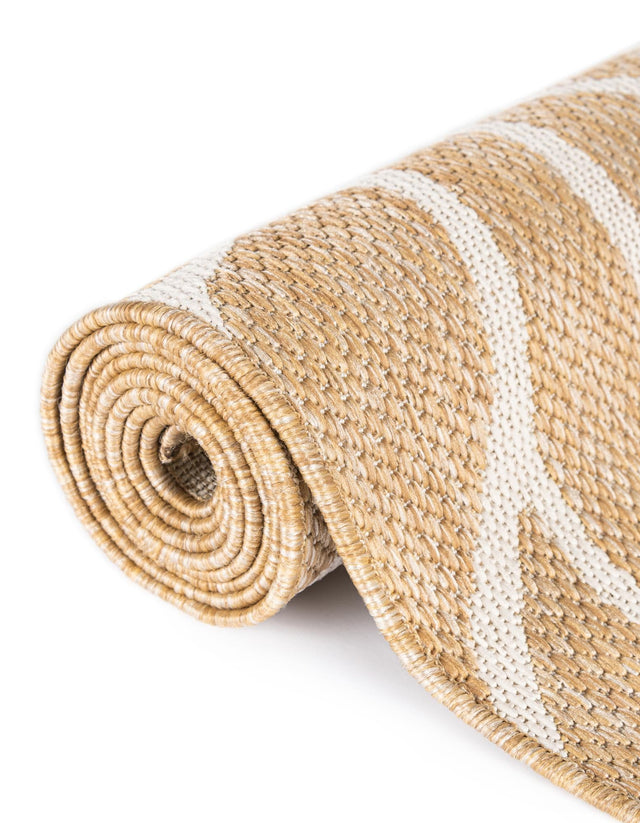 Taupe 7' 10 x 10' Outdoor Coastal Rectangle Area Rug Weather Resistant for Patio, Deck, Terrace, Balcony, Porch 100% Polypropylene Coastal Decor Carpet for Sale at Rug Engine