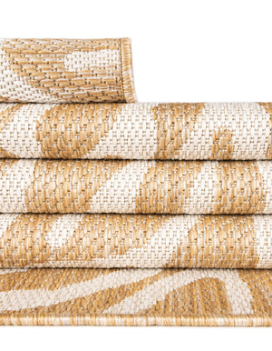 Taupe 7' 10 x 10' Outdoor Coastal Rectangle Area Rug Weather Resistant for Patio, Deck, Terrace, Balcony, Porch 100% Polypropylene Coastal Decor Carpet for Sale at Rug Engine