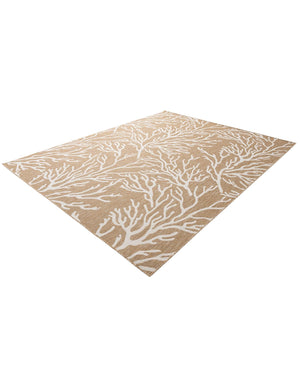 Taupe 7' 10 x 10' Outdoor Coastal Rectangle Area Rug Weather Resistant for Patio, Deck, Terrace, Balcony, Porch 100% Polypropylene Coastal Decor Carpet for Sale at Rug Engine