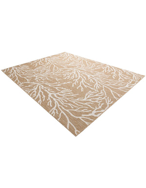 Taupe 7' 10 x 10' Outdoor Coastal Rectangle Area Rug Weather Resistant for Patio, Deck, Terrace, Balcony, Porch 100% Polypropylene Coastal Decor Carpet for Sale at Rug Engine