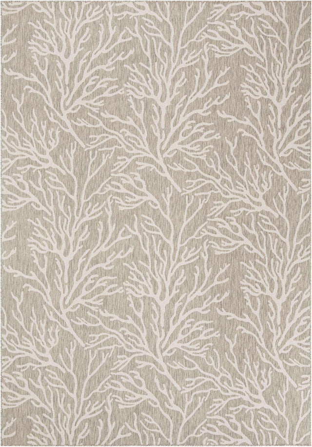 Gray 10' x 14' 1 Outdoor Coastal Rectangle Area Rug Weather Resistant for Patio, Deck, Terrace, Balcony, Porch 100% Polypropylene Coastal Decor Carpet for Sale at Rug Engine