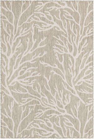 Gray 4' 1 x 6' 1 Outdoor Coastal Rectangle Area Rug Weather Resistant for Patio, Deck, Terrace, Balcony, Porch 100% Polypropylene Coastal Decor Carpet for Sale at Rug Engine