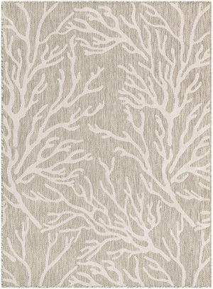 Gray 5' 3 x 7' 1 Outdoor Coastal Rectangle Area Rug Weather Resistant for Patio, Deck, Terrace, Balcony, Porch 100% Polypropylene Coastal Decor Carpet for Sale at Rug Engine