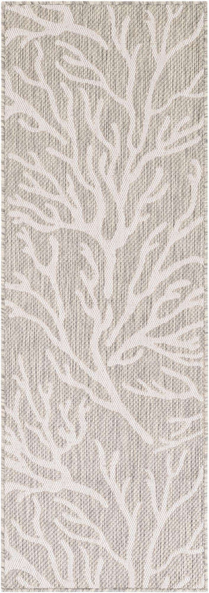 Gray 2' x 6' 1 Outdoor Coastal Runner Area Rug Weather Resistant for Patio, Deck, Terrace, Balcony, Porch 100% Polypropylene Coastal Decor Carpet for Sale at Rug Engine
