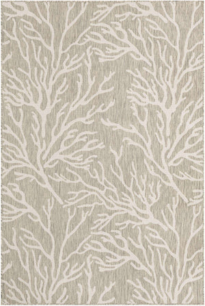 Gray 6' 1 x 9' Outdoor Coastal Rectangle Area Rug Weather Resistant for Patio, Deck, Terrace, Balcony, Porch 100% Polypropylene Coastal Decor Carpet for Sale at Rug Engine