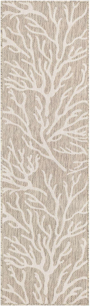 Gray 2' x 8' Outdoor Coastal Runner Area Rug Weather Resistant for Patio, Deck, Terrace, Balcony, Porch 100% Polypropylene Coastal Decor Carpet for Sale at Rug Engine
