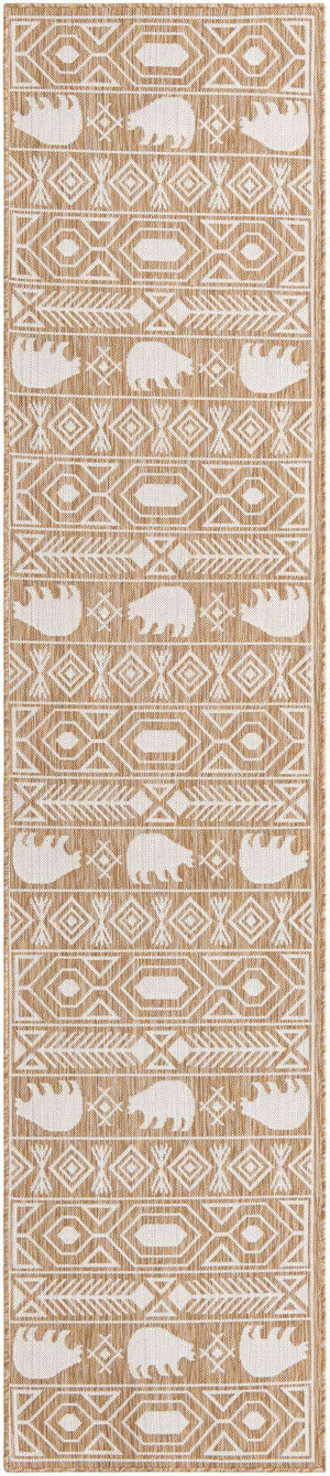 Taupe 2' 7 x 12' Outdoor Southwestern Runner Area Rug Weather Resistant for Patio, Deck, Terrace, Balcony, Porch 100% Polypropylene Rustic Waterproof Carpet for Sale at Rug Engine