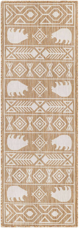 Taupe 2' x 6' 1 Outdoor Southwestern Runner Area Rug Weather Resistant for Patio, Deck, Terrace, Balcony, Porch 100% Polypropylene Rustic Waterproof Carpet for Sale at Rug Engine