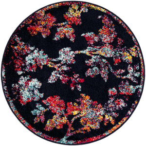 Navy Blue 3' 1 x 3' 1 Penrose Round Area Rug