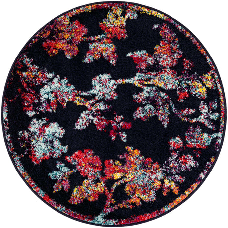 Navy Blue 3' 1 x 3' 1 Penrose Round Area Rug